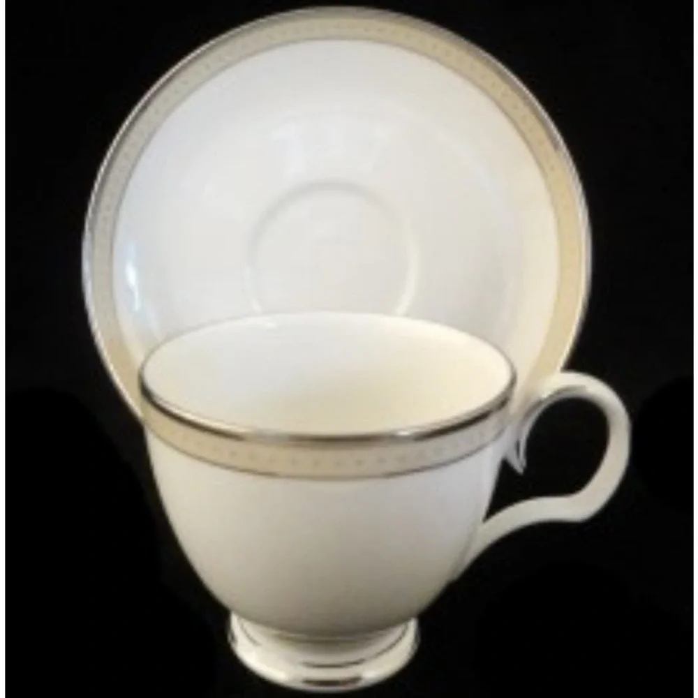 Tea‎ Cup & Saucer Set Cameroon Sand By Noritake Porcelain Dinnerware